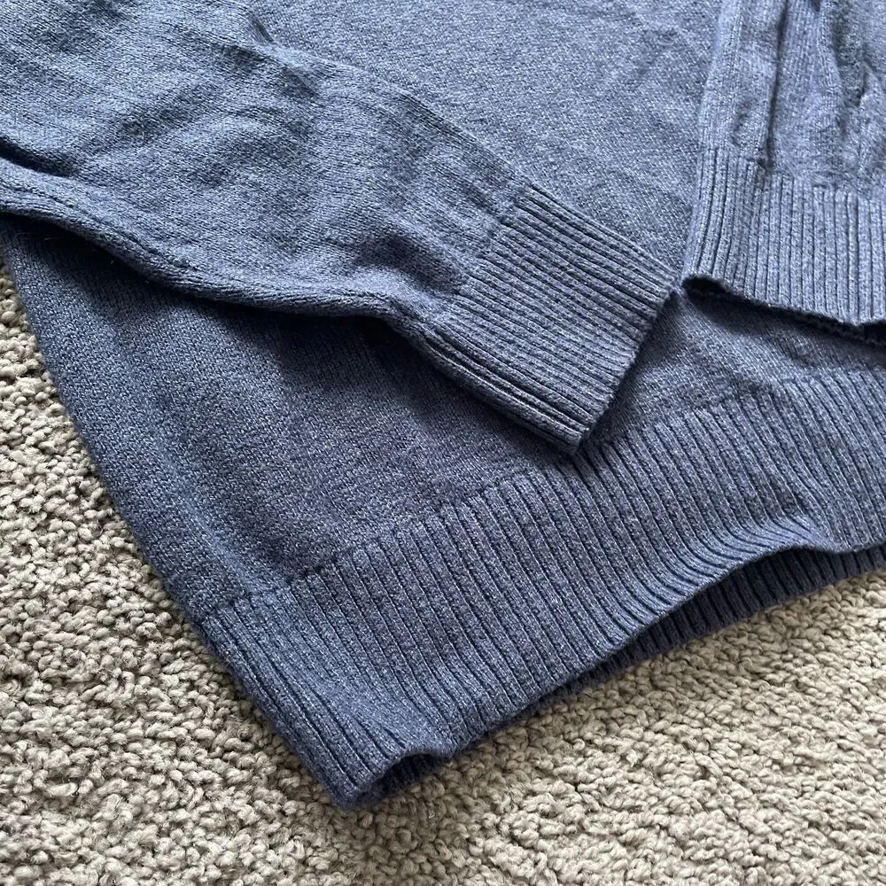 Banana Republic Mens Pullover M Fisherman Navy Office Preppy Business Layers